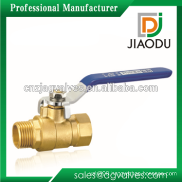 Brass Mini Ball Valve with Lever Handle 1/4" NPT Female x 1/4" NPT Male